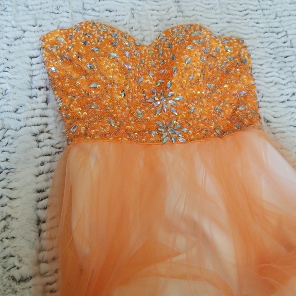 Strapless Beaded Corset Princess Gown - Picture 8 of 8